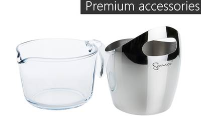 Sana EUJ-707 horizontal juicer red accessories