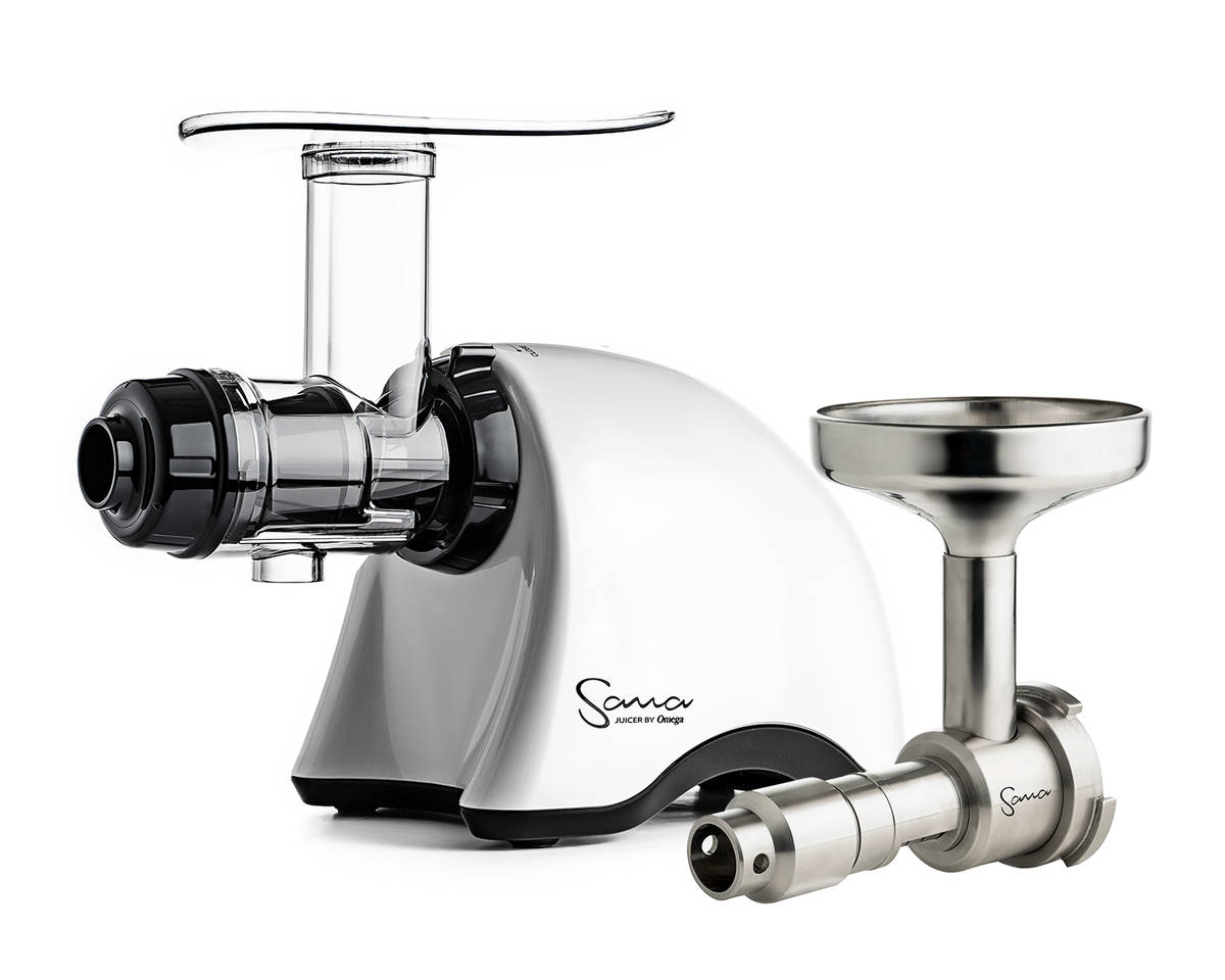Sana EUJ-707 juicer + oil extractor set pearl white