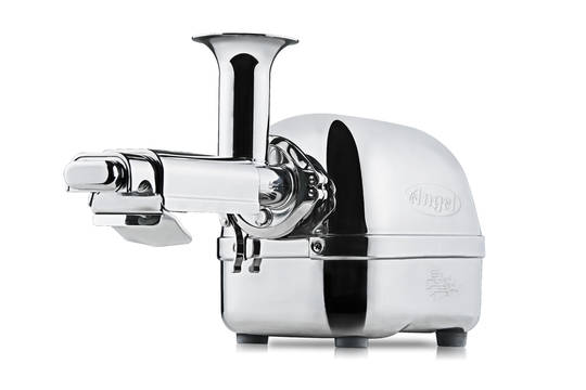 Angel 8500 twin-gear juicer side