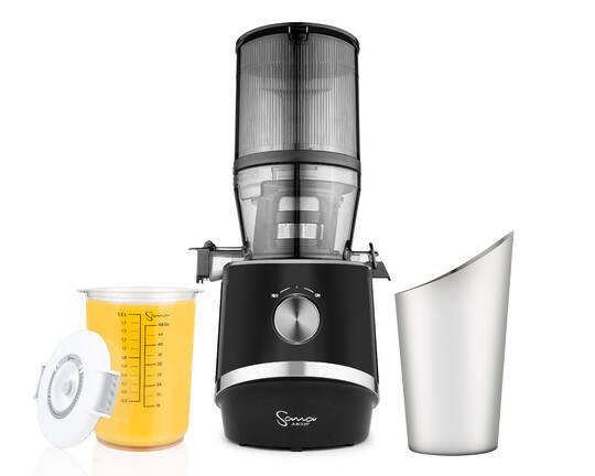 odšťavňovač Sana Juicer 878 | příslušenství: vakuová nádoba na šťávu a nerezová nádoba na odpad